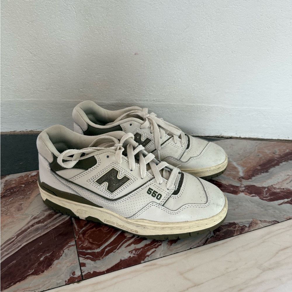 New Balance x Aime Leon Dore 550 White and Olive Green Men's/Womens Shoes